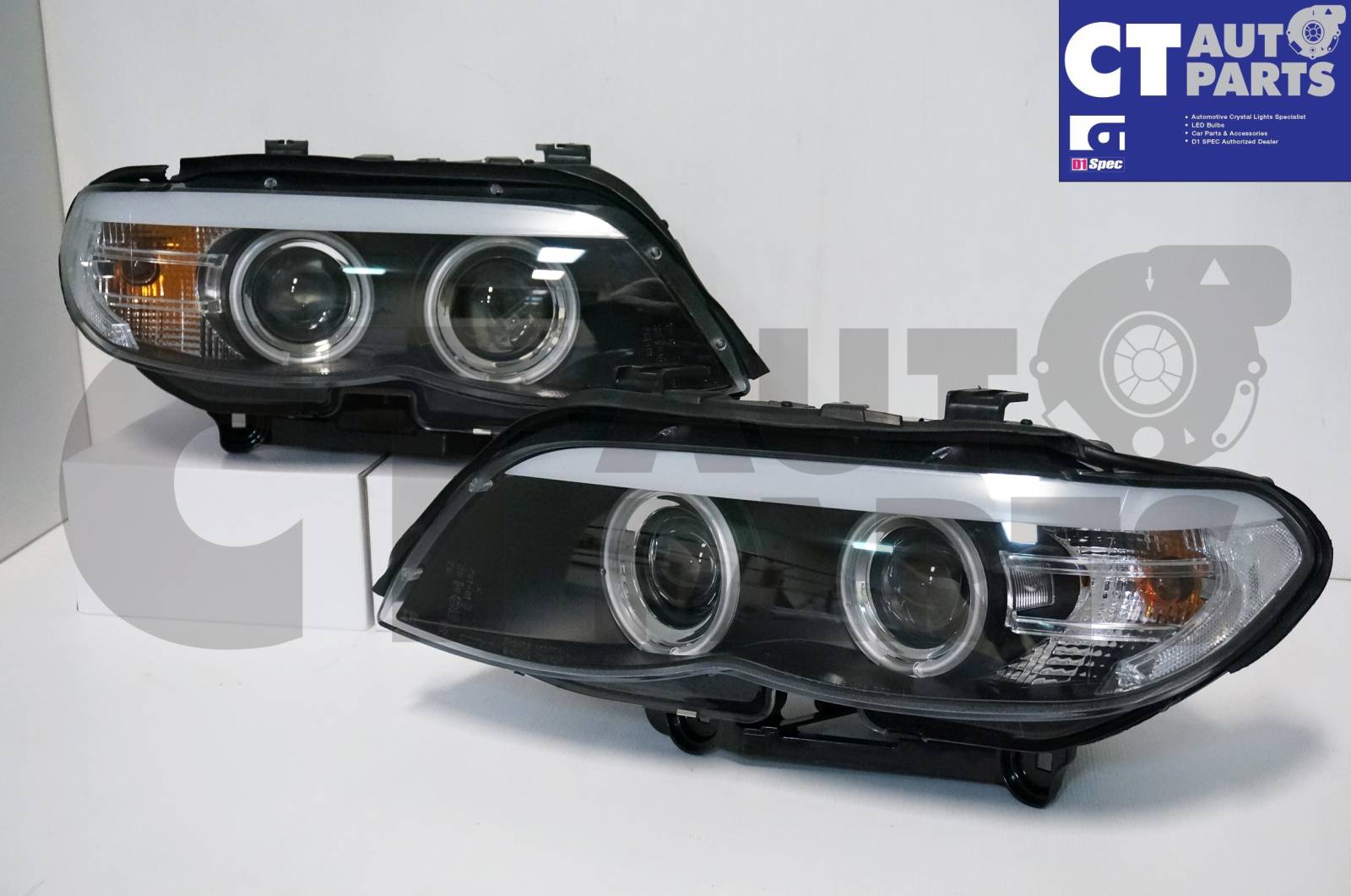 CCFL AngelEyes Projector Head Lights BMW X5 E53 0406 LCI facelift