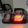 BLACK LED 3D Light Bar Tail Lights BMW E46 98-01 4D Sedan 318i 320i -3857