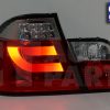 LED Light Bar Tail Lights BMW E46 98-01 4D Sedan 318i 320i 323i 330i CLEAR RED-3851