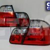 LED Light Bar Tail Lights BMW E46 98-01 4D Sedan 318i 320i 323i 330i CLEAR RED-3850