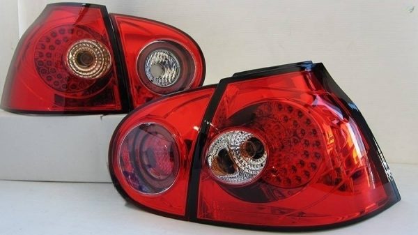 Clear Red LED Taillights for 2003-2008 VW Golf V MK5 TSI TDI GTI R32