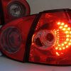 Clear Red LED TAIL LIGHTS TSI/TDI/GTI/R32 for 03-08 VolksWagen VW GOLF V MK V -3544