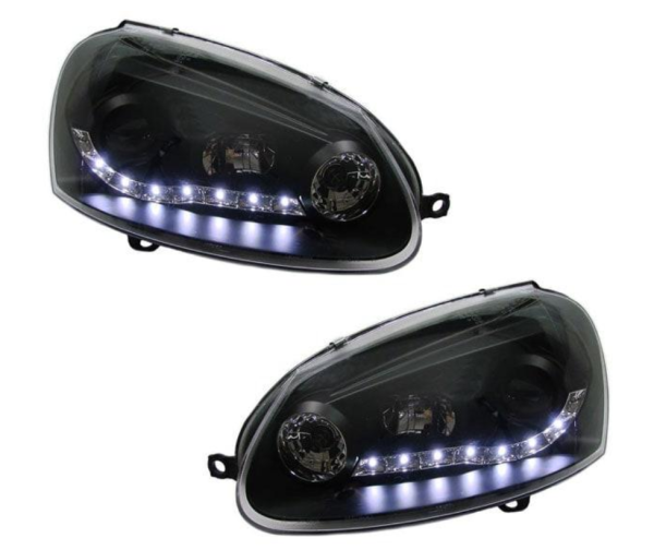 DAY-TIME DRL LED Projector Head Lights for 03-08 VW Golf JETTA V