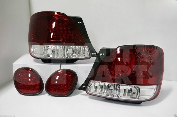 Clear Red LED Tail Lights & LED fog light for 98-05 Lexus GS300 GS400 taillights