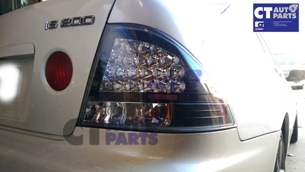 JDM Black LED Tail Lights for 99-05 Lexus IS200 IS300 Toyota Altezza taillights
