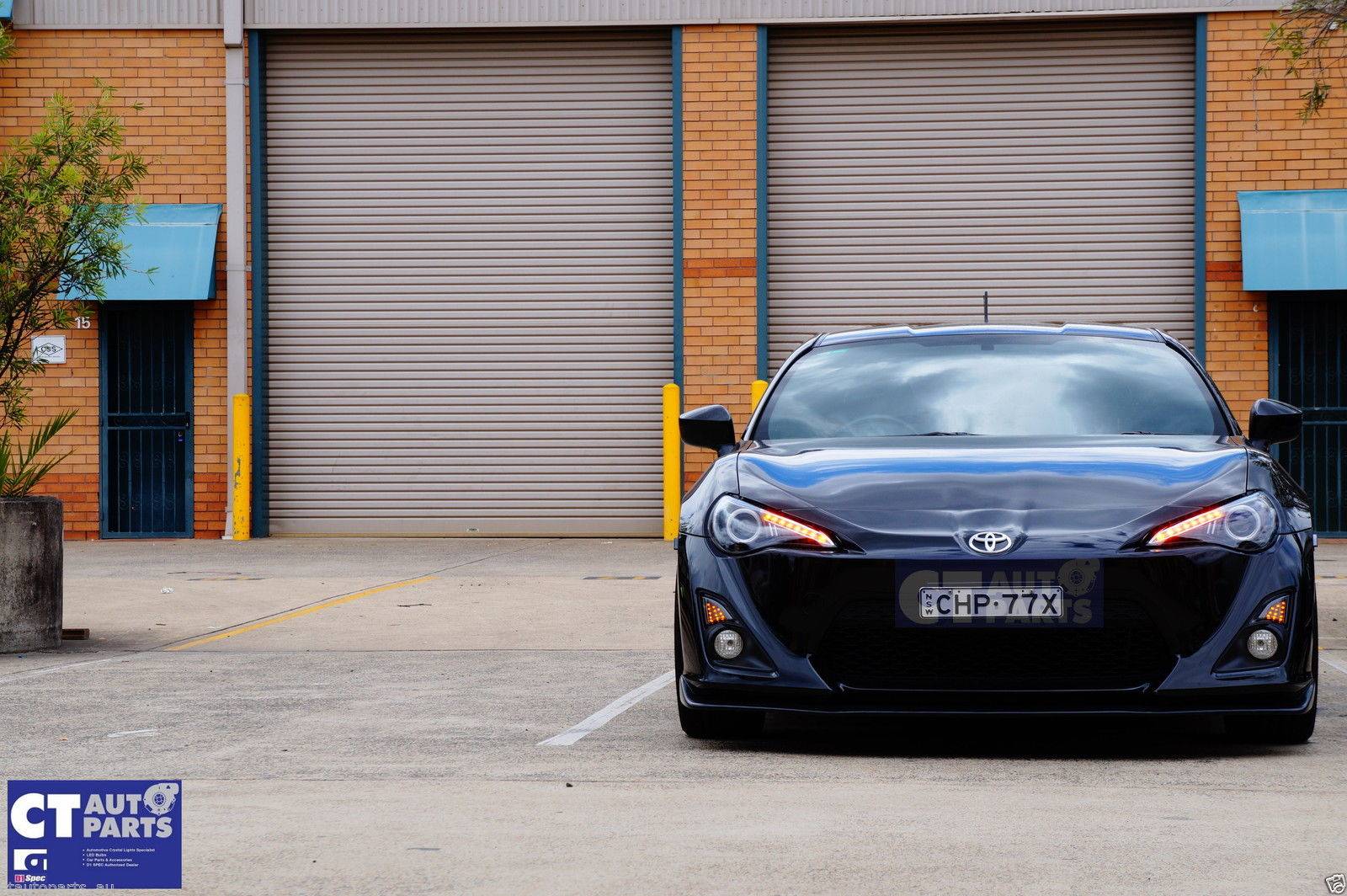 LED DRL AngleEye Projector Black Headlights for Toyota 86 GT GTS Subaru