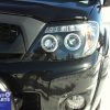 TOYOTA HILUX SR5 05-10 Double Cab BLACK LED Twin Halo Projector Headlight -4878