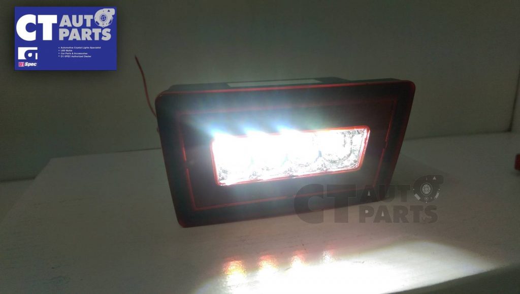 Clear Red 3-1 Rear Fog LED Brake Reverse Light for 14-19 Subaru WRX V1 STI -4853