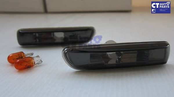 JDM Black Side indicator fender light for 98-02 BMW E39 E46 Sedan Coupe Wagon-0