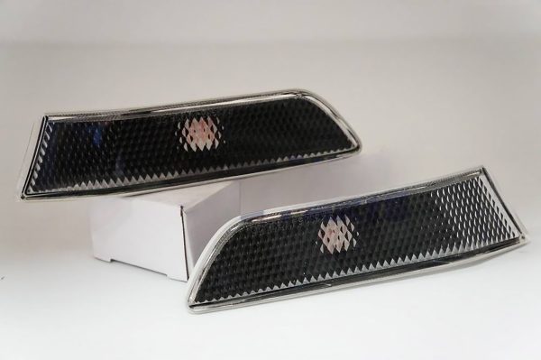 Black Bumper Side Turn Signal Light for 01-06 Nissan Infiniti V35 G35 Skyline Coupe indicators