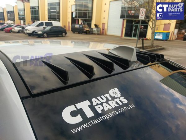 VORTEX GENERATOR Shark Fin Roof Spoiler for 14-17 SUBARU WRX STI Glossy Black -0