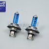 2 x H4 12V 55W Hi/LOW White/Blue Halogen Car Headlights Globes / Bulbs 4500K-0