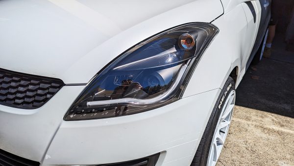 Black LED DRL Angel Eye Projector Headlights for 2011-2017 Suzuki Swift