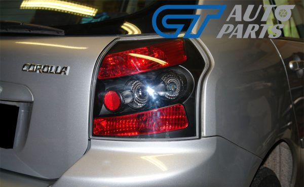 JDM Black Altezza Tail Lights for 01-07 Toyota Corolla RUN X hatch taillights