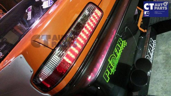 Smoked Red LED Tail Lights for Nissan Silvia S13 CA18DET SR20DET-0