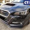STI Style Front Bumper Lip Spoiler for 14-17 Subaru LEVORG STI Matte Black -10578