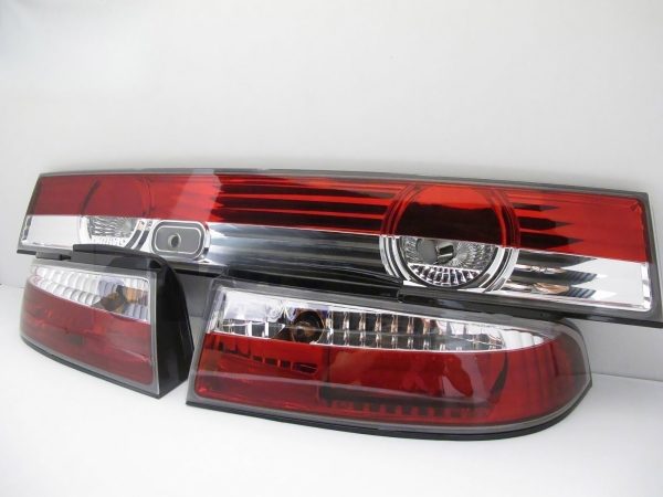 JDM Clear Red Taillights & Garnish for 93-98 NISSAN SILVIA S14 200SX tail lights