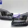 Black LED DRL Angle Eye Projector Headlight for 04-09 Holden Astra H -6180