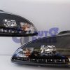 Black LED DRL Projector Headlights for 04-08 Ford FOCUS XR5 ZETEC-0
