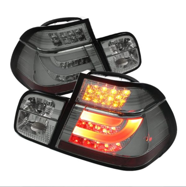 Smoke LED 3D Tail Lights for 98-01 BMW E46 3 Series 4D Sedan 318i 320i taillights