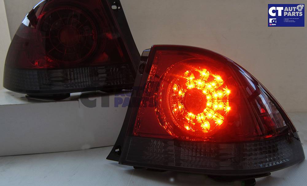 Smoked Red LED Tail Lights for 9905 LEXUS IS200 IS300
