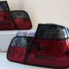 LED Light Bar Tail Lights BMW E46 98-01 4D Sedan 318i 320i 323i 330i Smoked Red-0