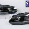 MK7 Style 3D LED Dual HALO Projector Headlights for 09-12 VW Golf 6 MK6 -6325