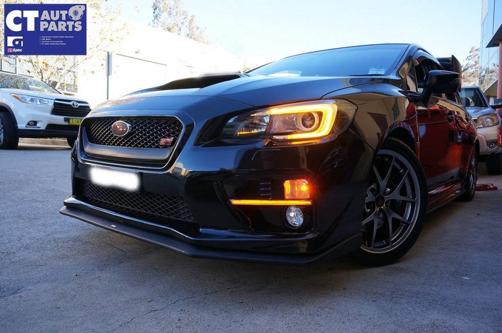 LED DRL Dynamic Indicator Turn Signal Fog Light Bezels Subaru WRX STI 2015+-6634