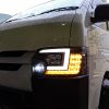 LED DRL Looks Sequential Indicators Projector Headlights for Toyota Hiace 14-17-11192