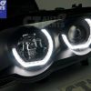 BMW X5 1999-2003 E53 3D LED Halo Projector Headlights - Black-7016