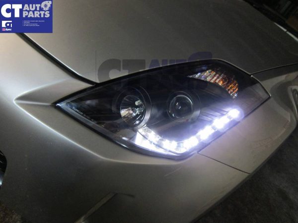 DRL LED Black Projector Headlights 03-05 Nissan 350Z Z33 Fairlady HID TYPE-0