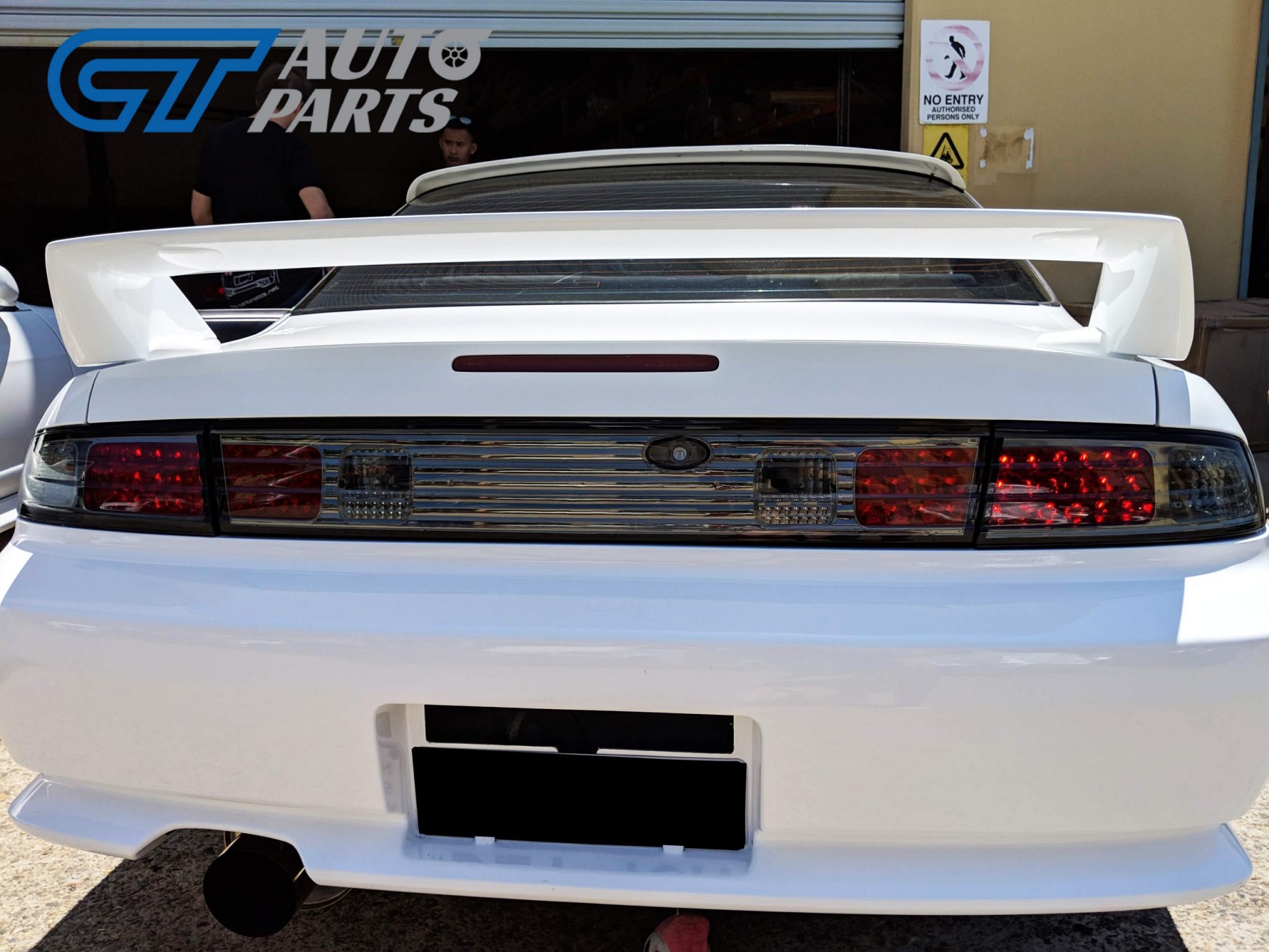 Smoked LED Tail lights & Smoked Garnish for 9398 NISSAN SILVIA S14 200SX DMAX CT AutoParts