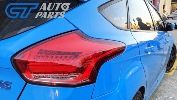 Clear Red Full LED 3D Light Bar Tail lights for 15-18 Ford Focus LZ taillights