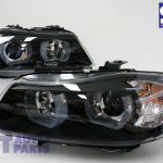 Black 3D LED DRL Angel-Eyes Projector Head Lights for BMW 3-Series E91 E90 05-08 Sedan -7079