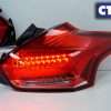 Clear RED Full LED 3D Light Bar Tail lights for Ford FOCUS LZ 2015-2017 -7164