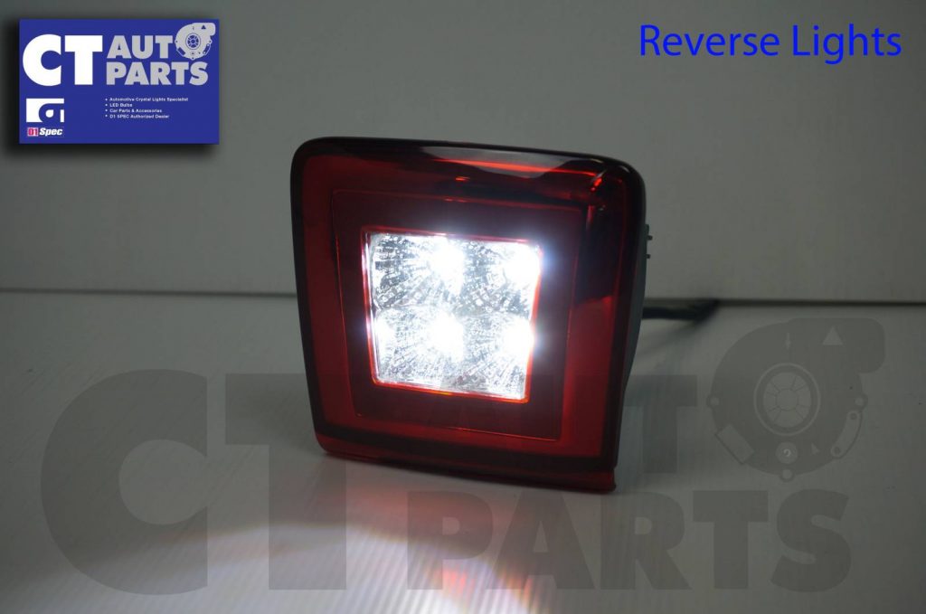 CLEAR RED 3 FUNCTION LED Rear Fog/Reverse/Brake Lights for Nissan 370Z 09-2015-8668