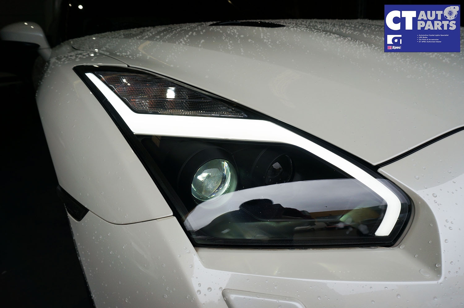 LED DRL Dynamic Projector Headlights for 07 14 Nissan GTR R35 GT R