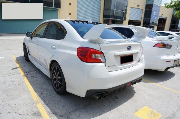 STI Style Trunk Spoiler Wing K1X Crystal Pearl White for 2015-2021 Subaru WRX STI VA