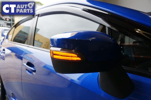 CLEAR MIRROR LED DRL SEQUENTIAL TURN SIGNALS 14-19 SUBARU WRX STI V1-0