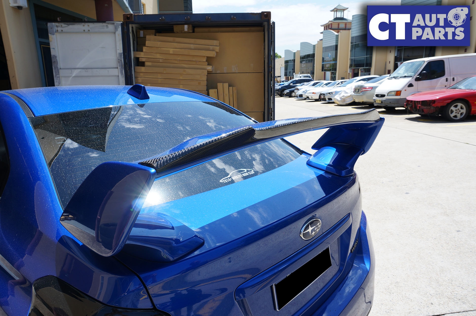 Rowen Style Carbon Fiber Gurney Flap For 20142020 Subaru WRX STI Trunk