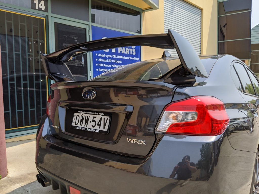 STI Style ABS 3PCS Trunk Spoiler for MY14-20 Subaru WRX STI Metallic Grey 61K-12098