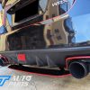 STI Style ABS Rear Bumper Diffuser for 14-19 Subaru WRX STI Premium (BLACK/RED)-0