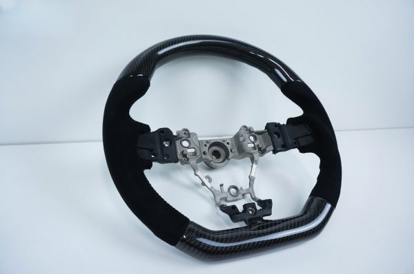 Carbon Fibre Alcantara Steering Wheel BLACK Stitching Subaru WRX/STI 2015-19 LEVORG