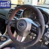 Alcantara Steering Wheel Type RA Style Red Stitching for 14-20 Subaru WRX STI LEVORG -11048