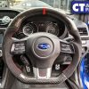 Carbon Fibre Alcantara Steering Wheel Red Line+Stitching for 14-19 SUBARU WRX STI LEVORG -11171