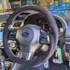Alcantara Steering Wheel Silver Stitching for 14-19 Subaru WRX STI LEVORGS 208 S209 Style-13723