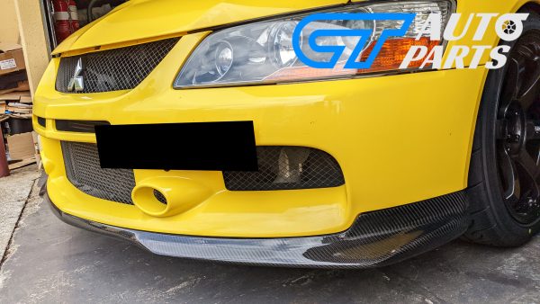 RALLIART Style Carbon Front Bumper Lip for 06-08 Mitsubishi Lancer Evolution 9 EVO 9