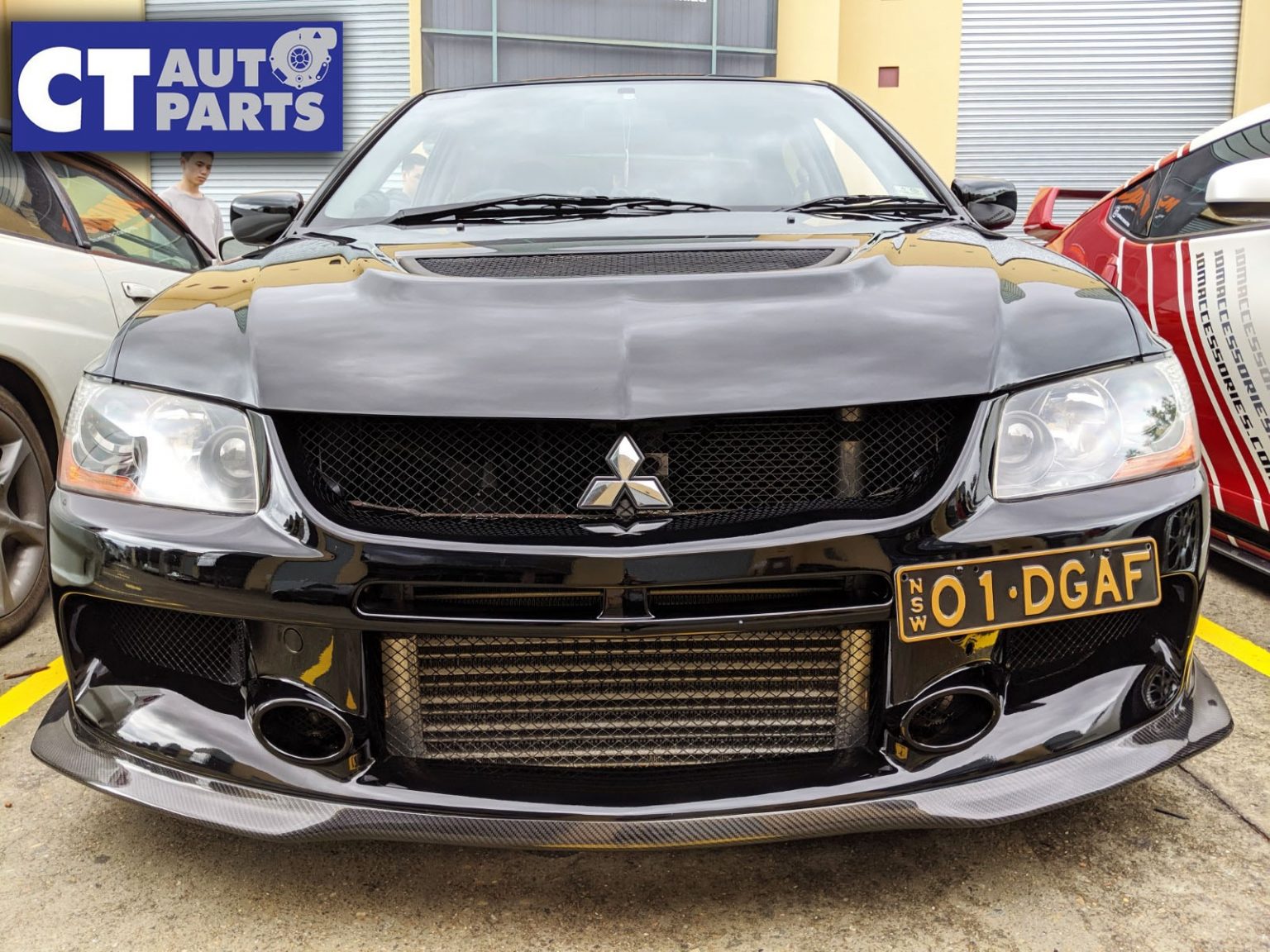Ralliart Style Carbon Fibre Front Bumper Bar Lip Spoiler For Mitsubishi