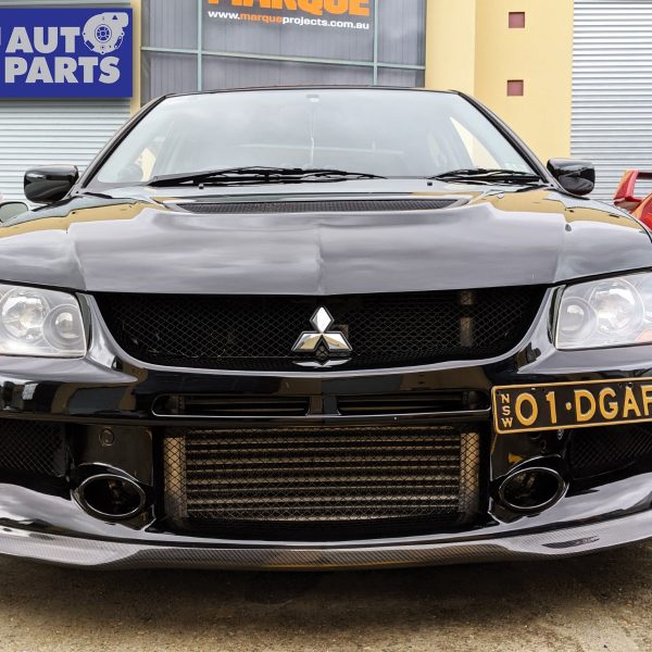 RALLIART Style Carbon Front Bumper Lip for 0608 Mitsubishi Lancer Evolution 9 EVO 9 CT AutoParts