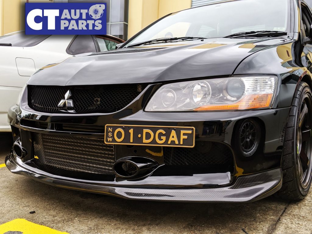 RALLIART Style Carbon Front Bumper Lip for 06-08 Mitsubishi Lancer EVO 9 EVO IX-11325